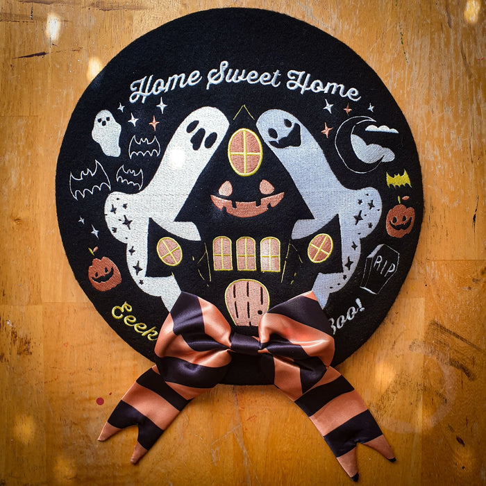 Home Sweet Home Haunted House Wool Beret