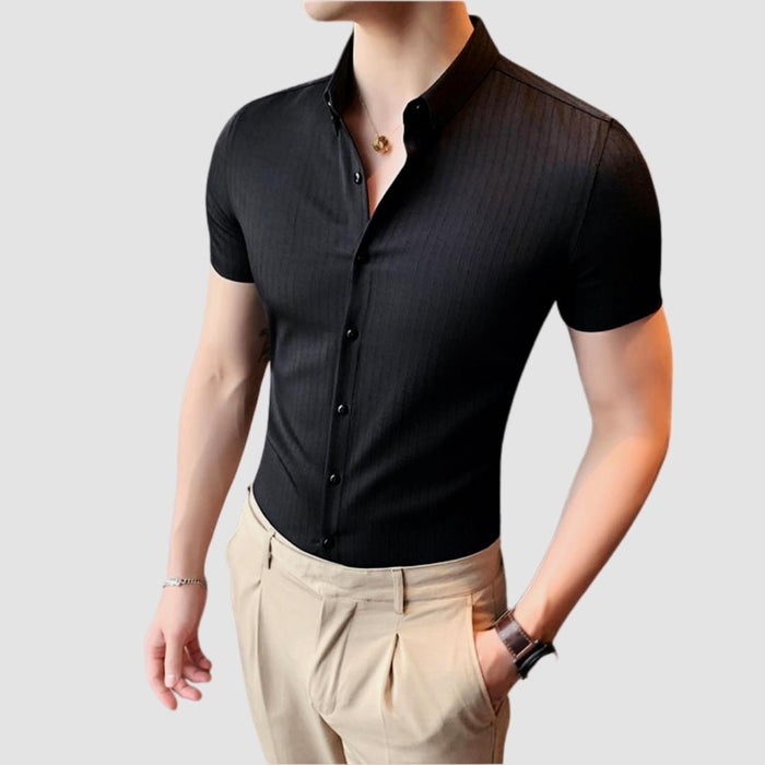 Homme Short Sleeve Shirt - AntoniosClothing - white