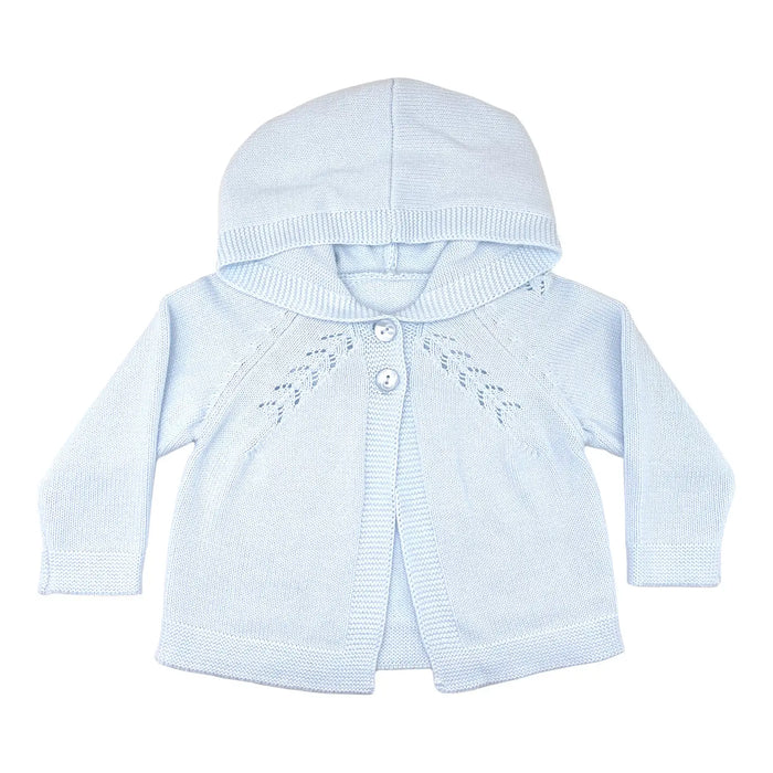 Hooded Lightweight Cardigan - Baby Blue