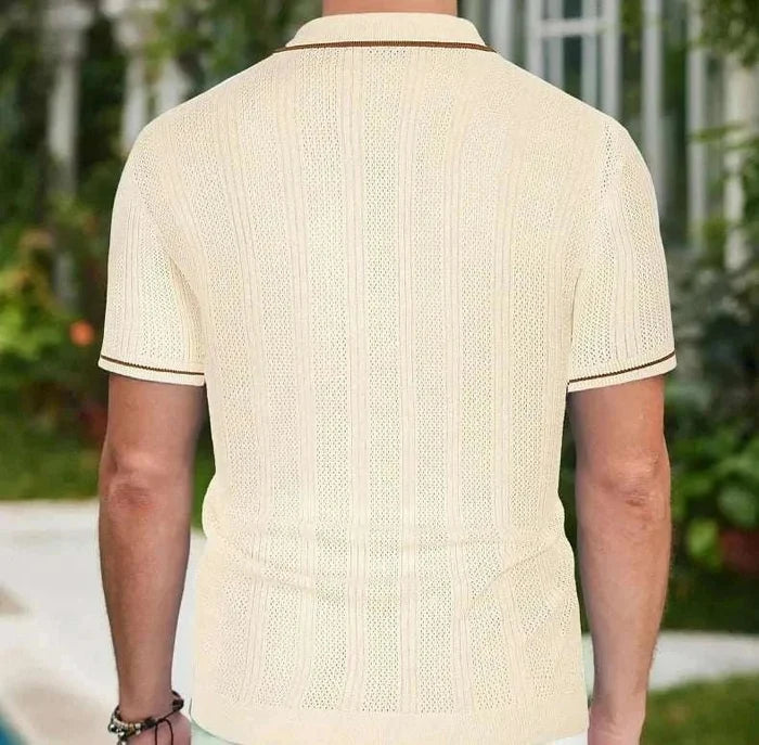 Ice silk summer short sleeve shirt - AntoniosClothing - Black