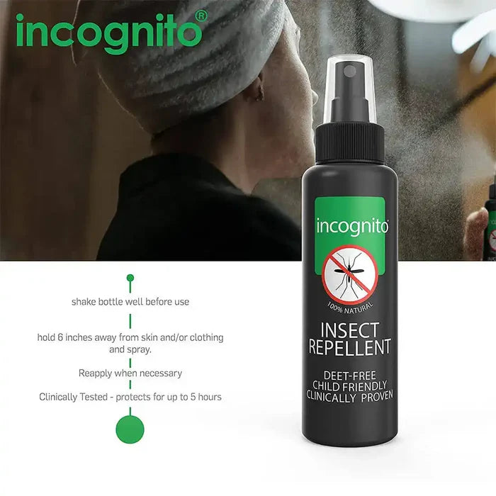 Incognito Deet Free Insect Repellent Spray 100ml - John Bull Clothing  from  John Bull Clothing