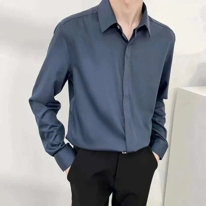 Italian old money summer shirt - AntoniosClothing - Blue