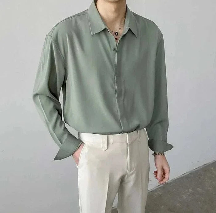 Italian old money summer shirt - AntoniosClothing - Blue