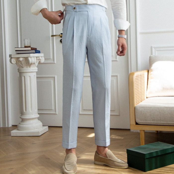 Italian Old Money Trousers - AntoniosClothing - Blue