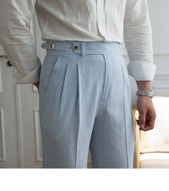 Italian Old Money Trousers - AntoniosClothing - Blue