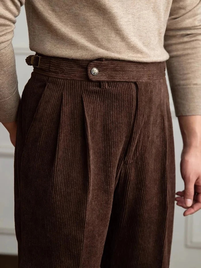 Italian old money vintage pants - AntoniosClothing - Beige
