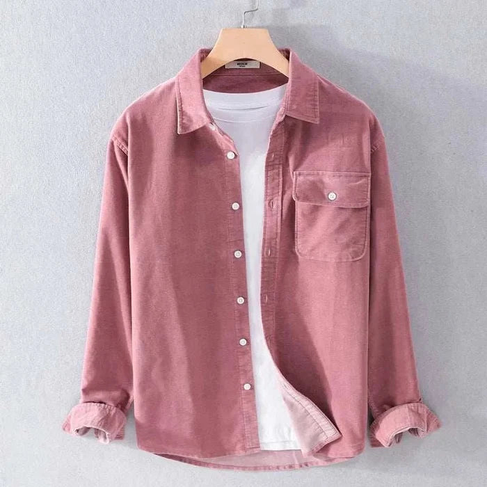 Italian retro old money shirt - AntoniosClothing - Light pink