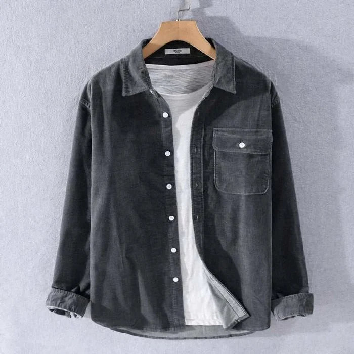 Italian retro old money shirt - AntoniosClothing - Gray