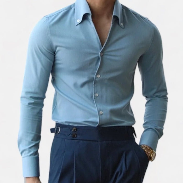 ITALIAN slim-fit shirt - AntoniosClothing - Light Blue