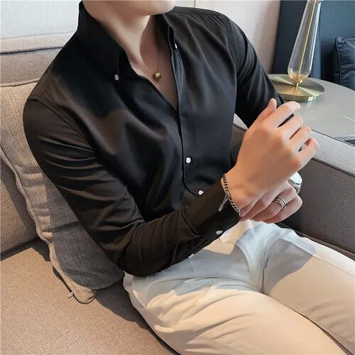 ITALIAN slim-fit shirt - AntoniosClothing - Light Blue