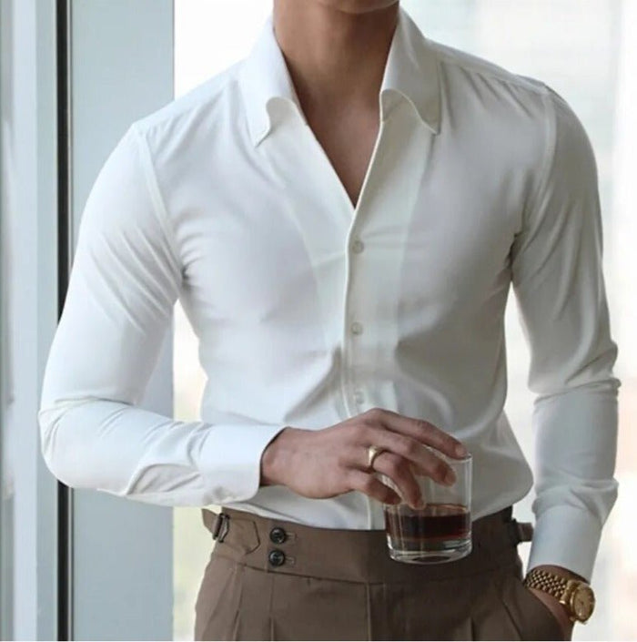 ITALIAN slim-fit shirt - AntoniosClothing - Light Blue