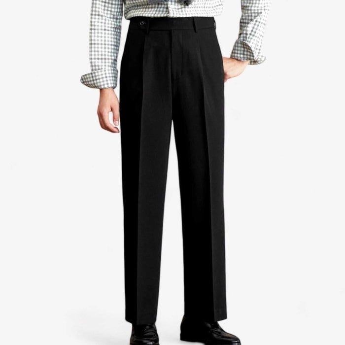 Italian straight style elegant pants - AntoniosClothing - Black