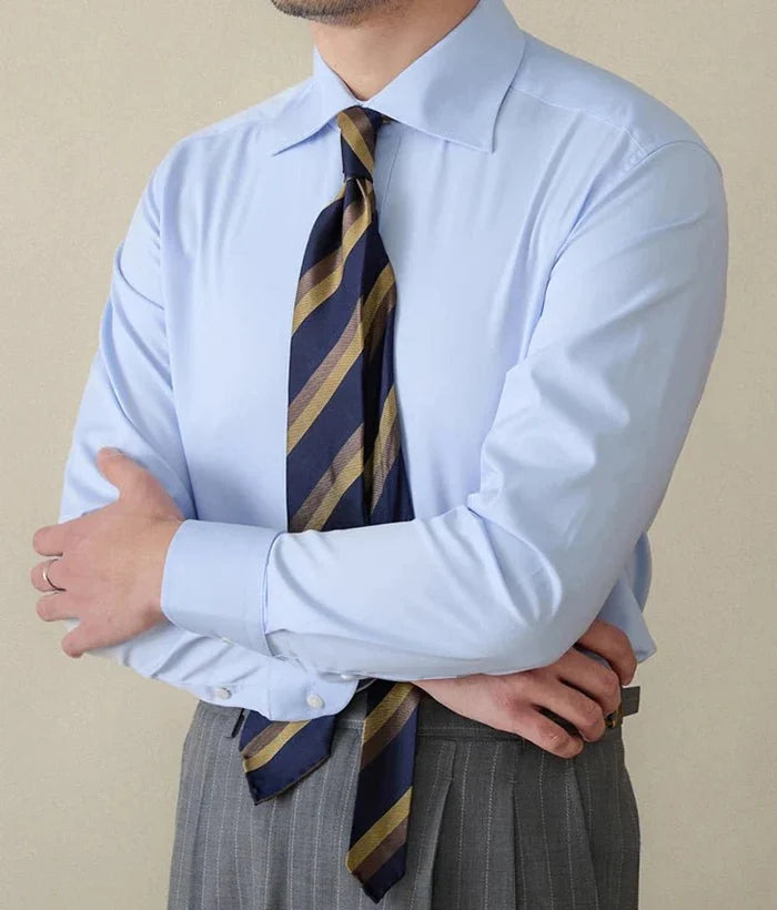 Italian style old money shirt - AntoniosClothing - Navy Blue