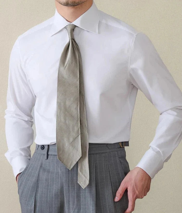 Italian style old money shirt - AntoniosClothing - Navy Blue