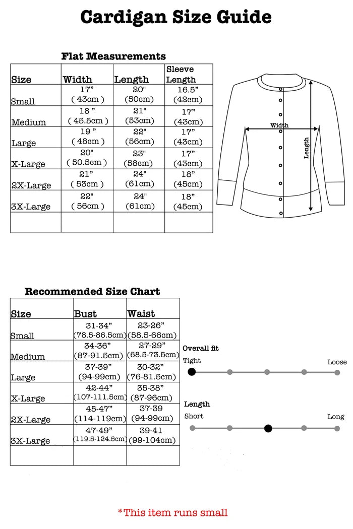 It'll End in Tears Cardigan (Size Adult Small Only Left)