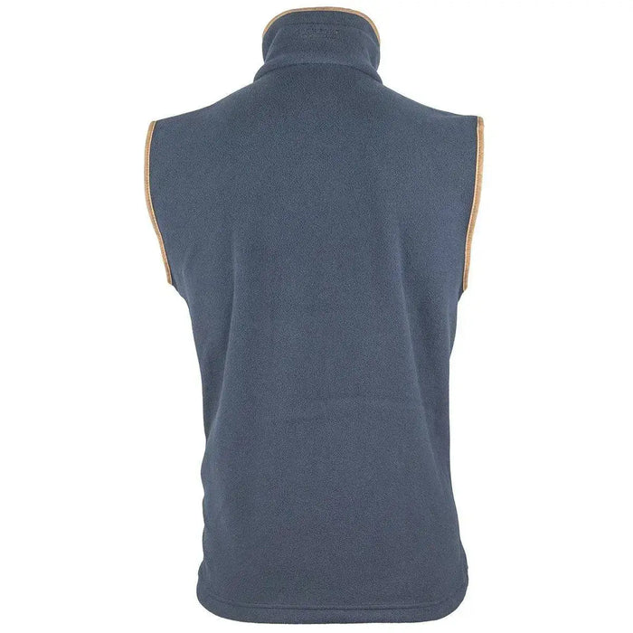 Back view of navy Jack Pyke Countryman Fleece Gilet showing high collar and clean design, suitable for outdoor layering and casual wear.  from  John Bull Clothing
