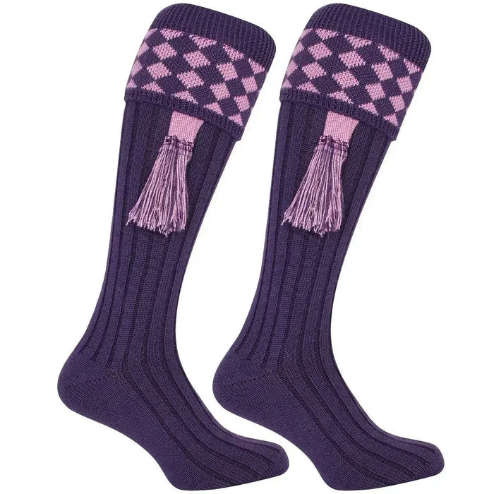 Jack Pyke Harlequin Shooting Sock - John Bull Clothing Purple from  John Bull Clothing