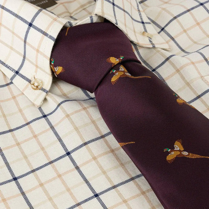 Jack Pyke Hunting Tie Pheasant - John Bull Clothing Wine from  John Bull Clothing