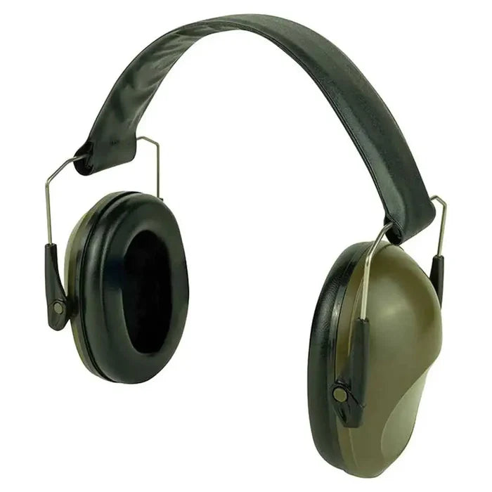 Jack Pyke Passive Ear Defenders featuring cushioned ear cups and adjustable headband for comfort and noise reduction in outdoor shooting sports.  from  John Bull Clothing