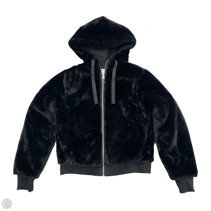 Jacket Faux Fur & Sherpa By Athleta In Black, Size: Xxs