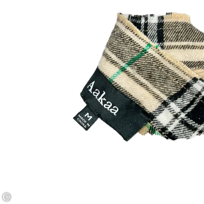 Jacket Shirt By Aakaa In Brown & Green, Size: M