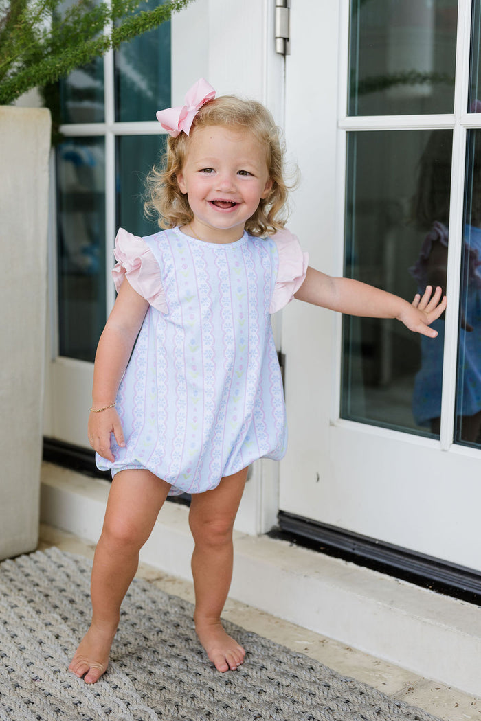 James and Lottie - Blake Bubble - Blue Floral Scallop