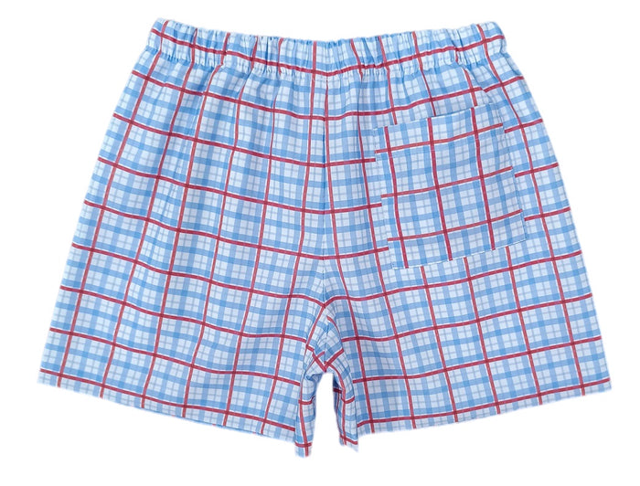 James and Lottie - Conrad Shorts - Patriotic Plaid