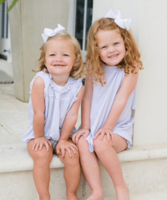 James and Lottie - Lottie Bloomer Set - Lavender Stripe
