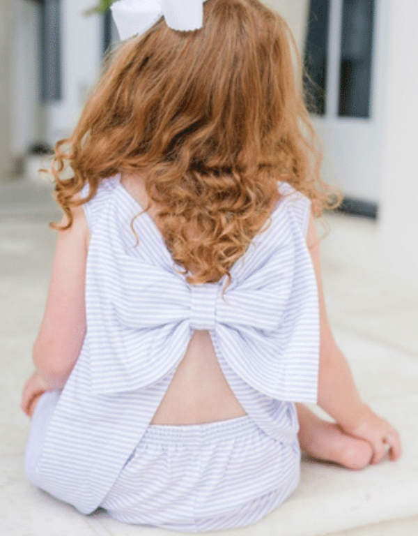 James and Lottie - Lottie Bloomer Set - Lavender Stripe