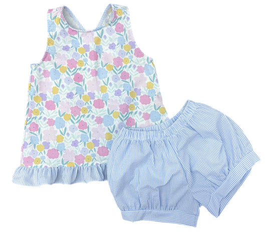 James and Lottie - Poppy Pinafore Set - Vintage Floral