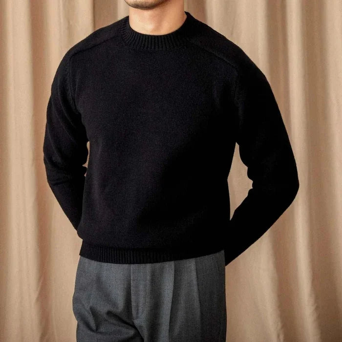 Japanese casual winter sweater - AntoniosClothing - Black