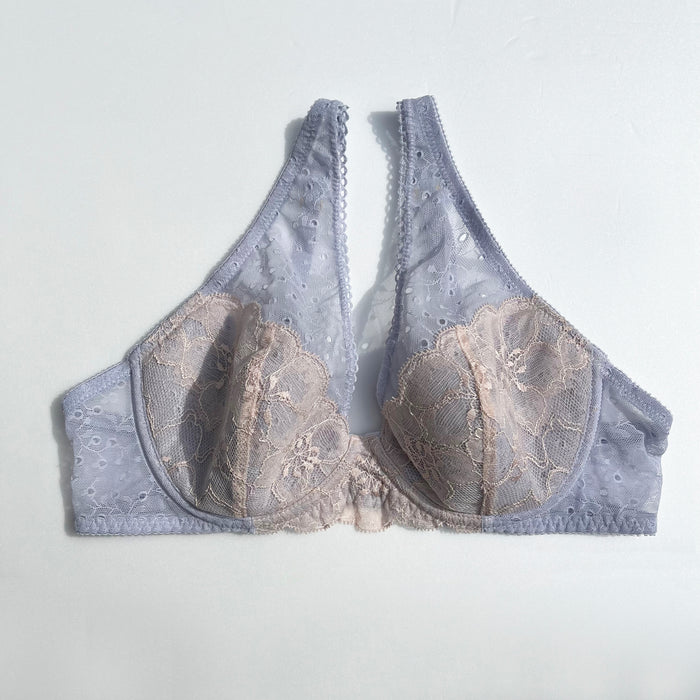 Jasmine Plunge Underwire Bra | Pale Blue