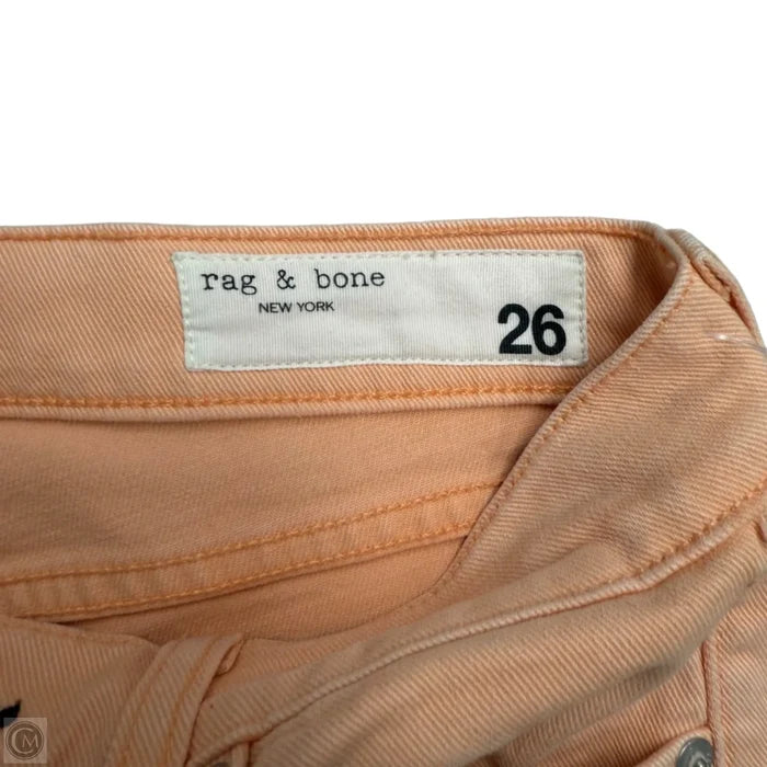 Jeans Designer By Rag & Bones Jeans In Peach, Size: 2