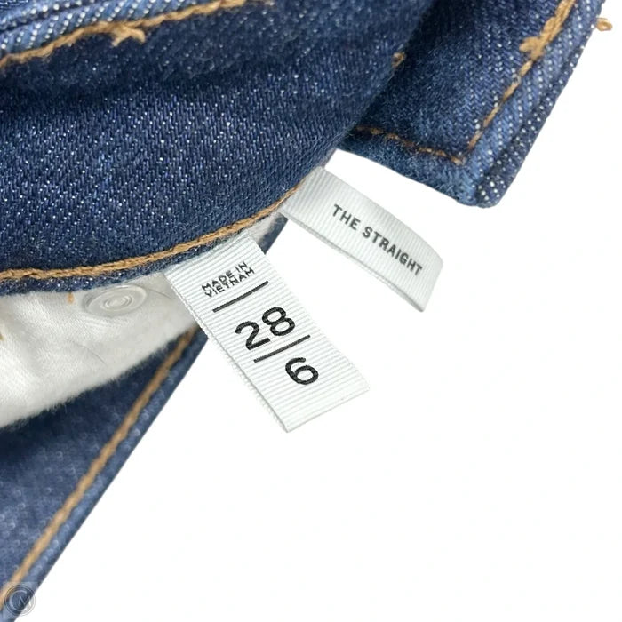 Jeans Straight By Loft In Blue Denim, Size: 6