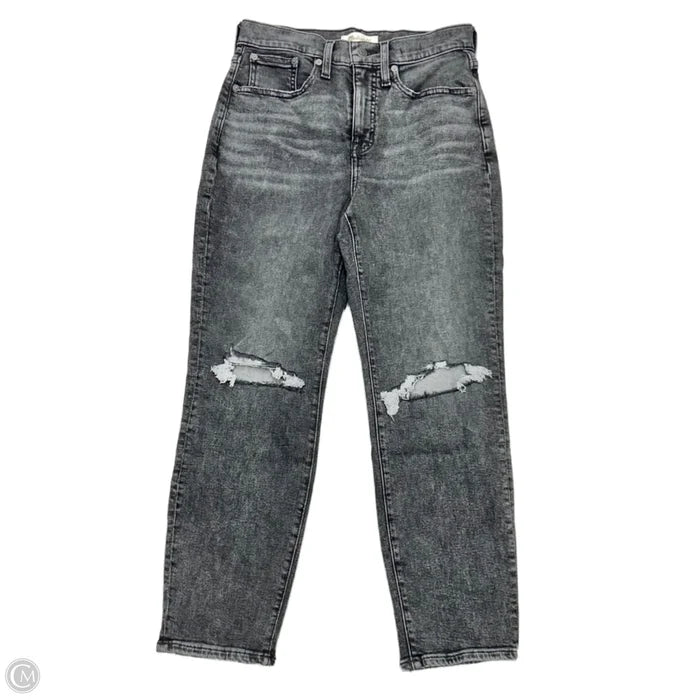 Jeans Straight By Madewell In Black Denim, Size: 2p