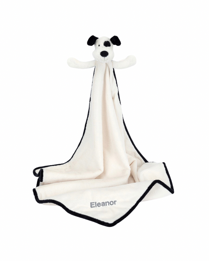 Jellycat - Blankie - Bashful Black and Cream Puppy