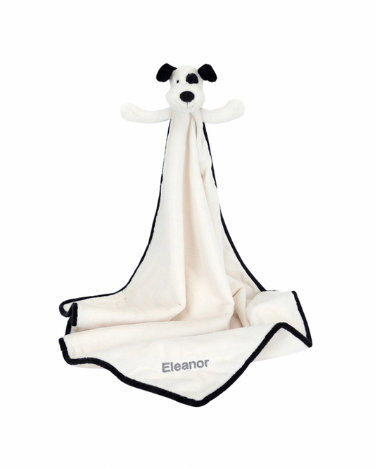 Jellycat - Blankie - Bashful Black and Cream Puppy