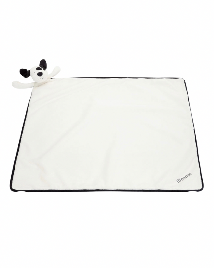 Jellycat - Blankie - Bashful Black and Cream Puppy