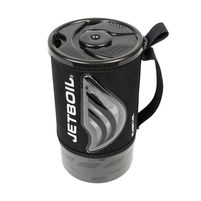 Jetboil Flash 1.0L insulated cooking cup with lid, designed for efficient heat retention and easy portability.  from  John Bull Clothing