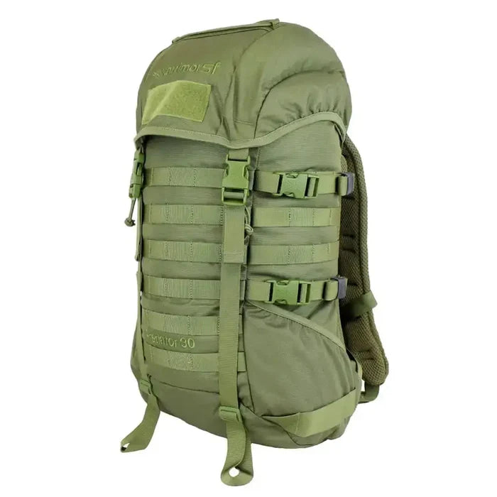 Green Karrimor Predator 30 Litre Daysack with MOLLE webbing, padded shoulder straps, and a durable build for hiking and military use. Green from  John Bull Clothing