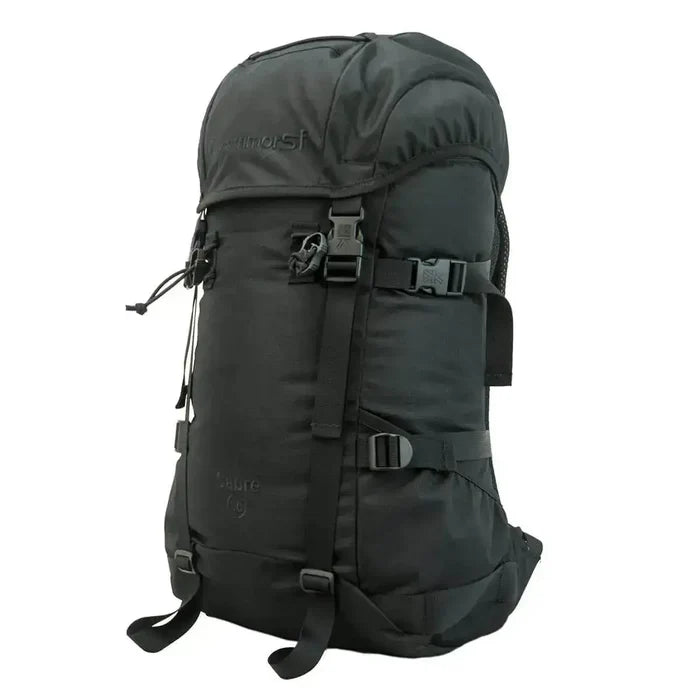 Karrimor SF Sabre 30 Rucksack in black, a robust and versatile tactical backpack with compression straps and a spacious main compartment for gear storage. Black from  John Bull Clothing