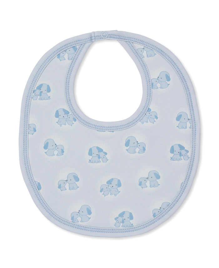 Kissy Kissy - Bib - Puppy Family Blue