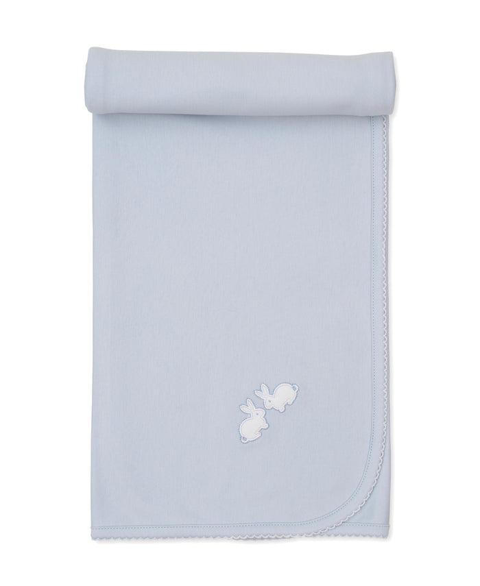 Kissy Kissy - Blanket - Blue with Twin Bunnies