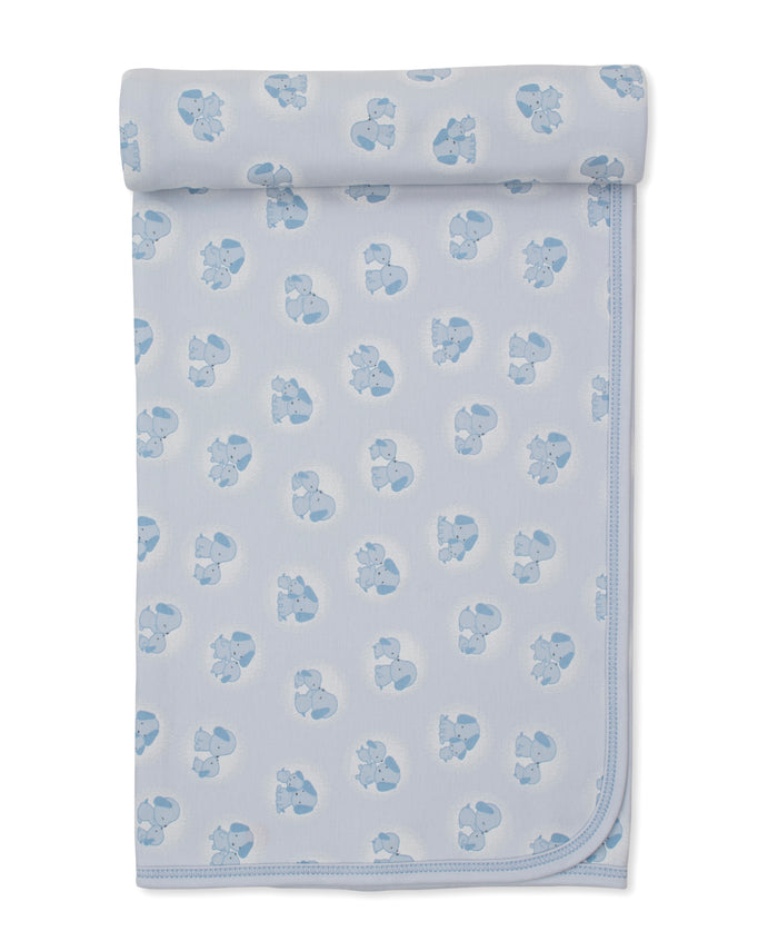 Kissy Kissy - Blanket - Puppy Family Blue