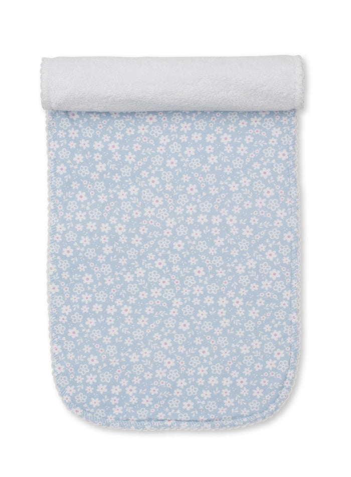 Kissy Kissy - Burp Cloth - Blue Fall in Bloom