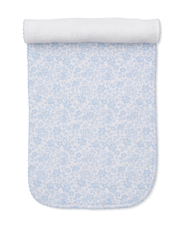 Kissy Kissy - Burp Cloth - Country Gardens Blue