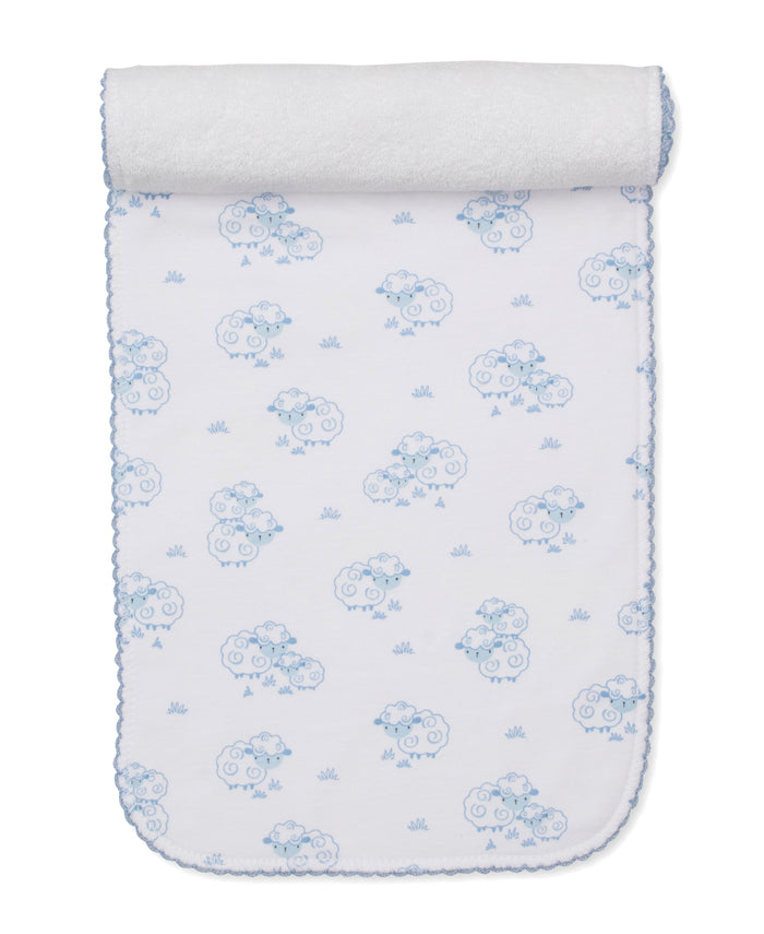 Kissy Kissy - Burp Cloth - Sweet Sheep Blue