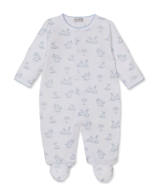 Kissy Kissy - Footie - Springtime Bunny Fun Blue