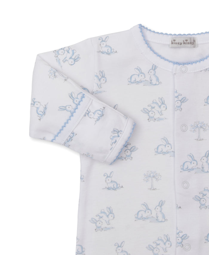 Kissy Kissy - Footie - Springtime Bunny Fun Blue
