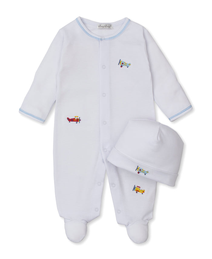 Kissy Kissy - Footie and Hat Set - Let's Fly Away